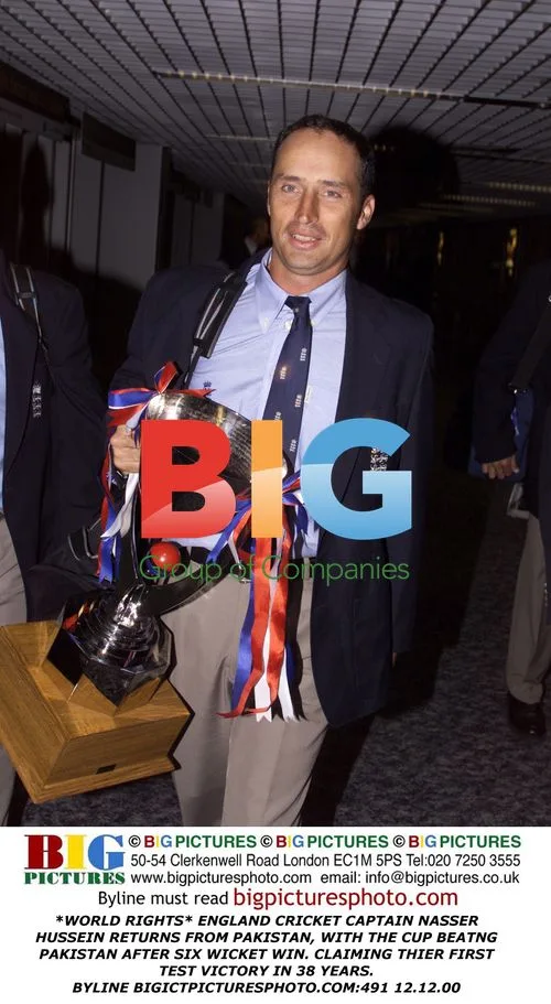 Nasser Hussein Returns from Pakistan with Cricket Cup