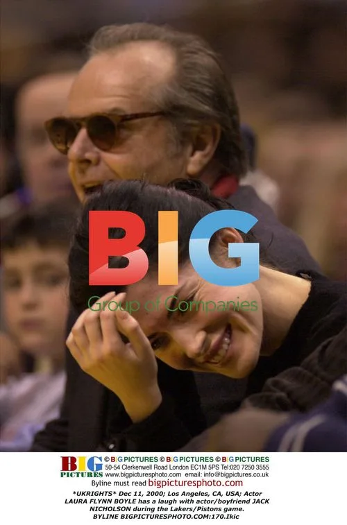 Laura Flynn Boyle and Jack Nicholson at Lakers game