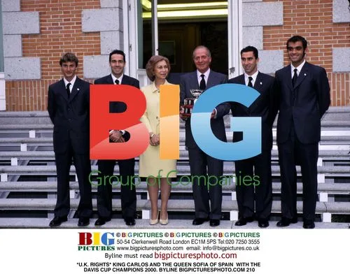 King Carlos and Queen Sofia with Davis Cup Champions