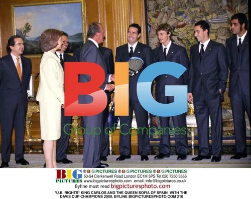 King Carlos and Queen Sofia with Davis Cup Champions