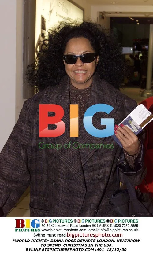 Diana Ross departs London's Heathrow