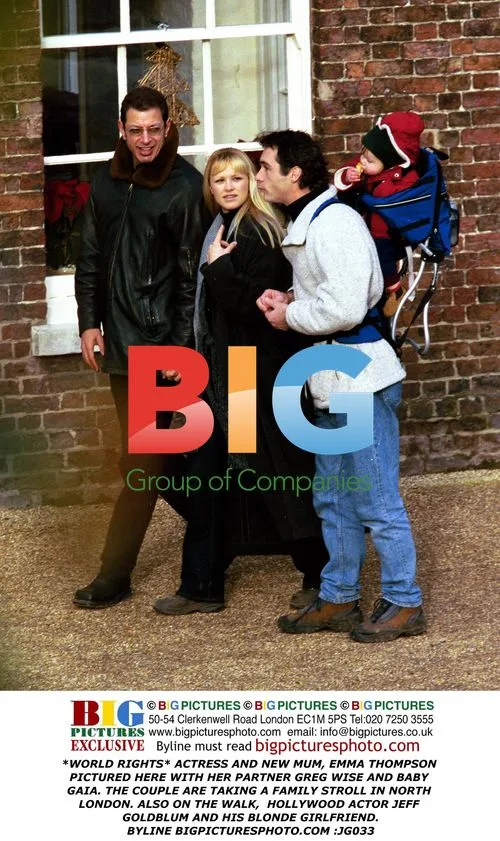 Emma Thompson with family and Jeff Goldblum