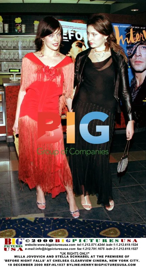 Milla Jovovich and Stella Schnabel at 'Before Night Falls' Premiere
