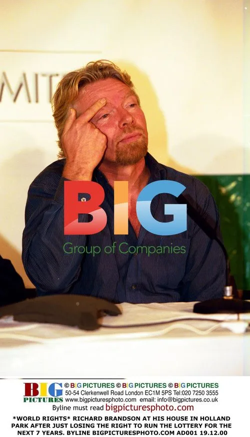 Richard Branson at home after losing lottery rights