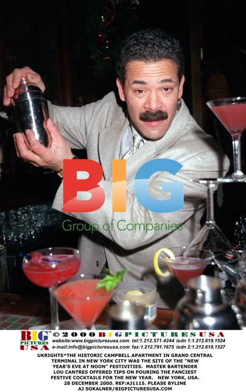 Bartender Serving New Year's Eve Cocktails