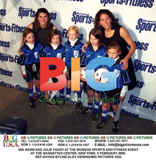 Mia Hamm and Julie Foudy at Women's Sports Event