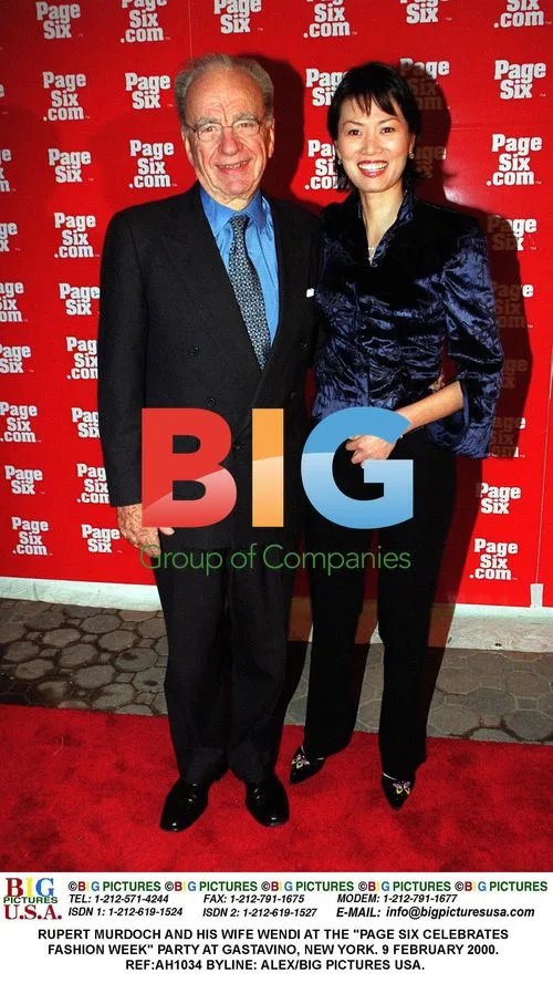 Rupert Murdoch and Wendi at Fashion Week Party