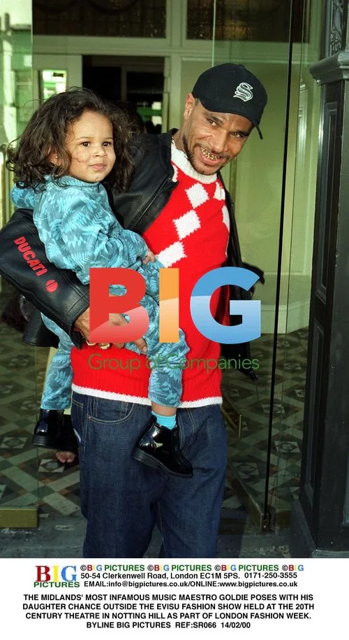 Goldie and daughter at Evisu show