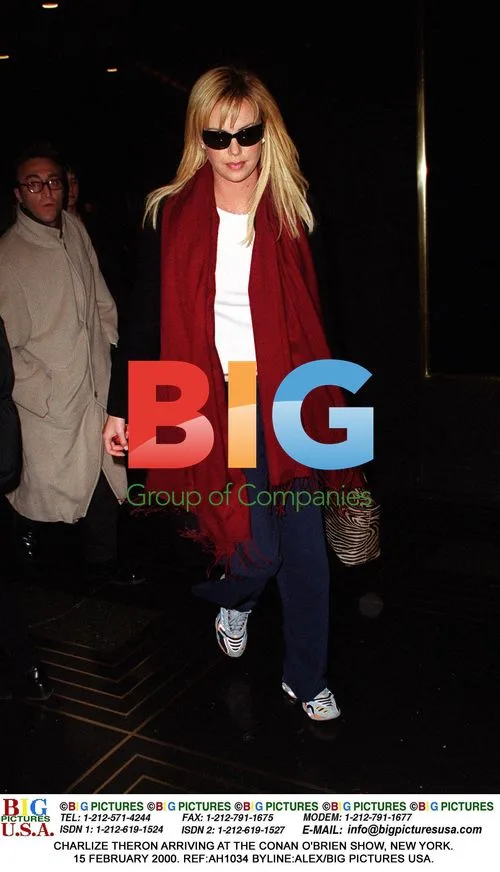 CHARLIZE THERON ARRIVING AT CONAN O'BRIEN SHOW