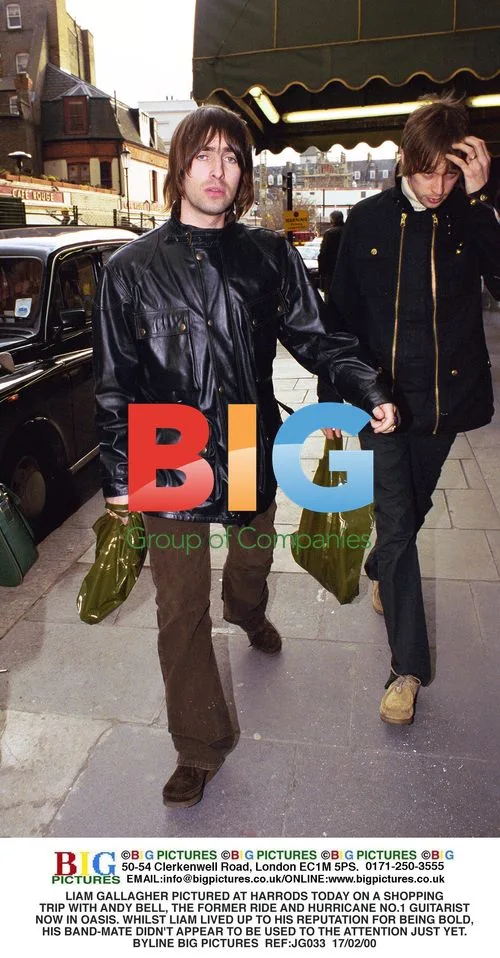 Liam Gallagher and Andy Bell Shopping at Harrods