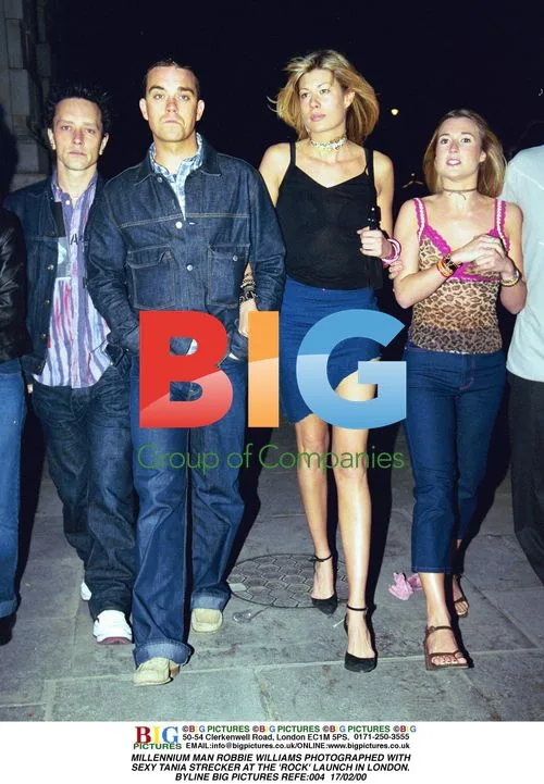Robbie Williams and Tania Strecker at 'Rock' Launch