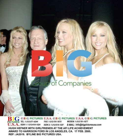 Hugh Hefner with Playboy Girls at AFI Award