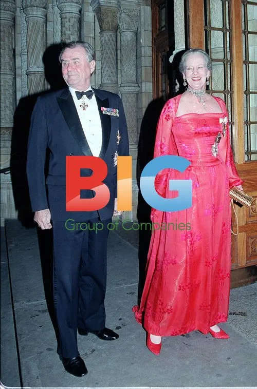 Queen Magrethe and Prince Henrik at return banquet