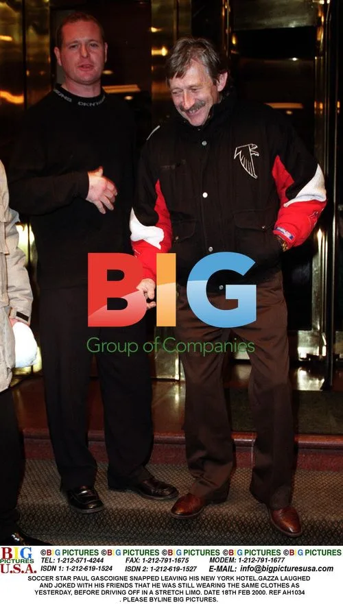 SOCCER STAR PAUL GASCOIGNE LEAVES NYC HOTEL