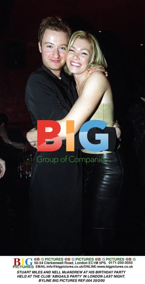 Stuart Miles and Nell McAndrew at birthday party