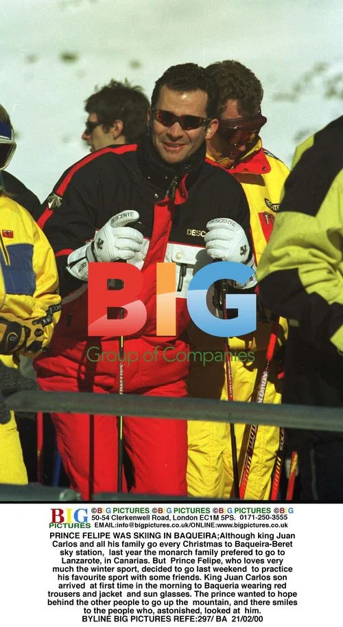 Prince Felipe Skiing in Baqueira