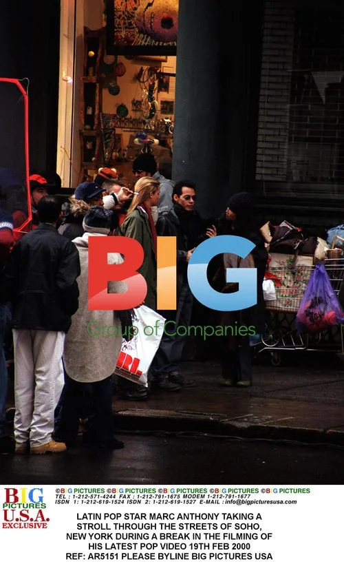 Marc Anthony filming video in Soho, NYC