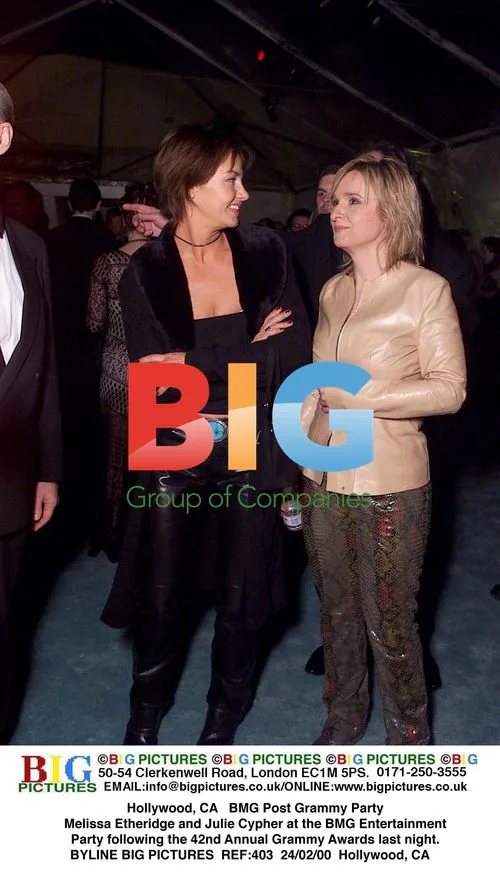Melissa Etheridge and Julie Cypher at BMG Post-Grammy Party