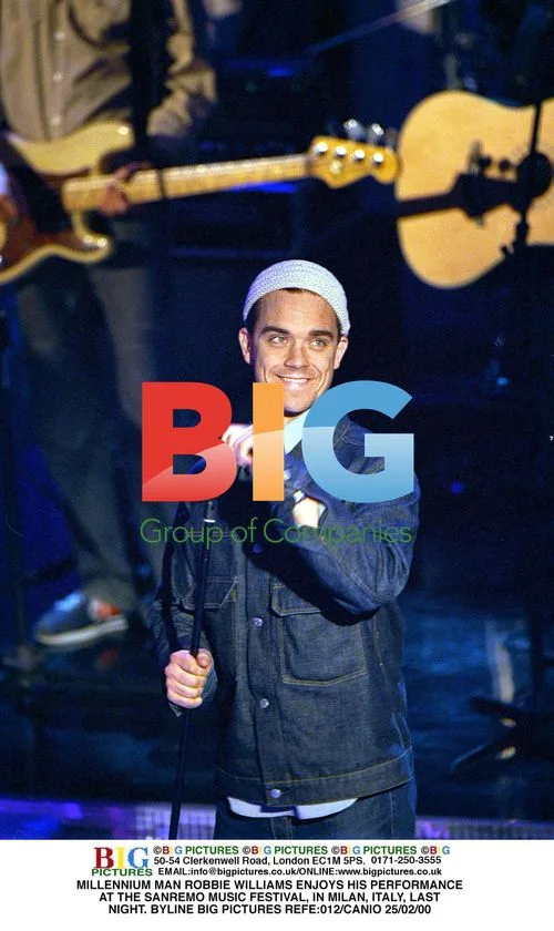 Robbie Williams Performs at Sanremo Festival