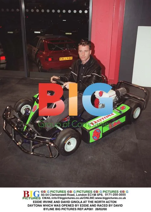 Eddie Irvine and David Ginola at North Acton Daytona