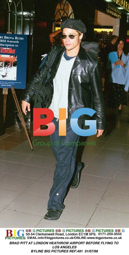 Brad Pitt at London Heathrow Airport