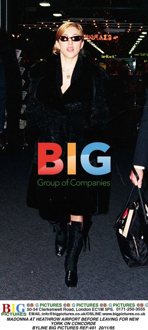 Madonna at Heathrow Airport