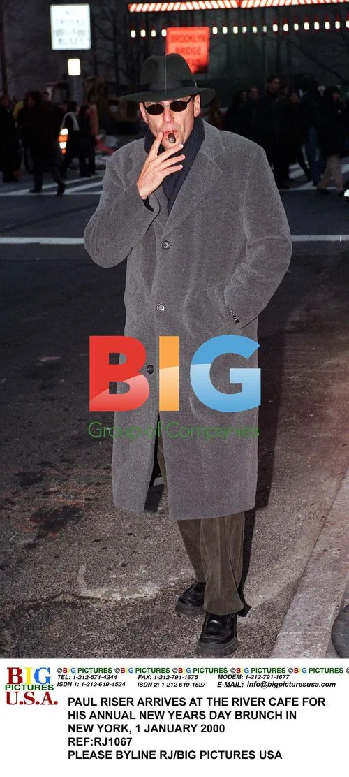 Paul Riser arrives at River Cafe for New Years brunch