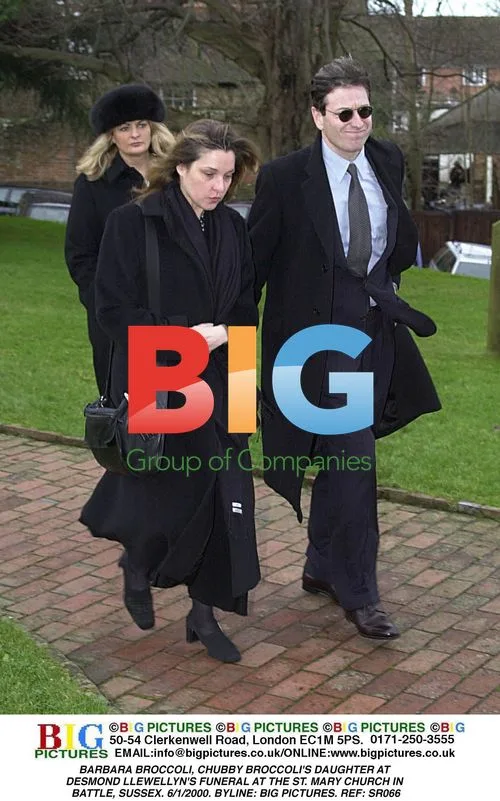 BARBARA BROCCOLI at DESMOND LLEWELLYN's Funeral