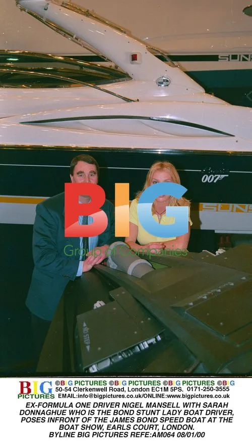 EX-FORMULA ONE DRIVER NIGEL MANSELL at BOAT SHOW
