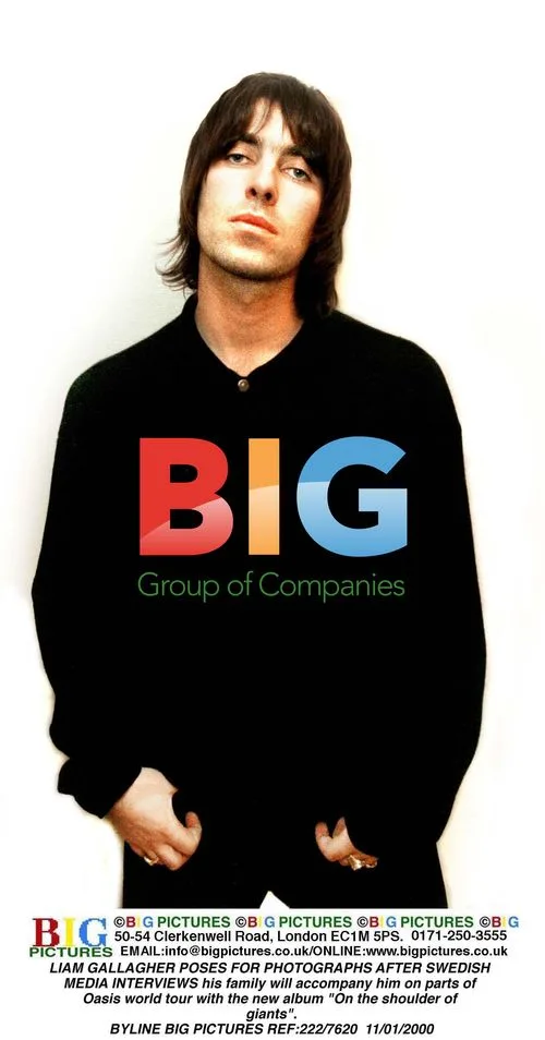 Liam Gallagher poses after Swedish interviews