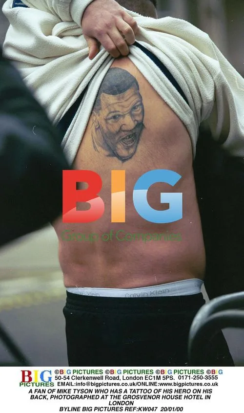 Fan with Tyson Tattoo at Grosvenor House
