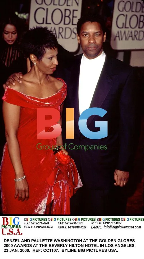 Denzel and Paulette Washington at Golden Globes 2000