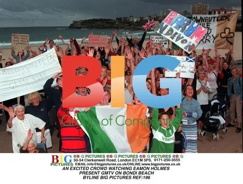 Eamon Holmes presents GMTV on Bondi Beach