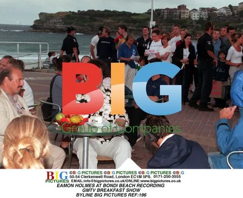 Eamon Holmes at Bondi Beach for GMTV