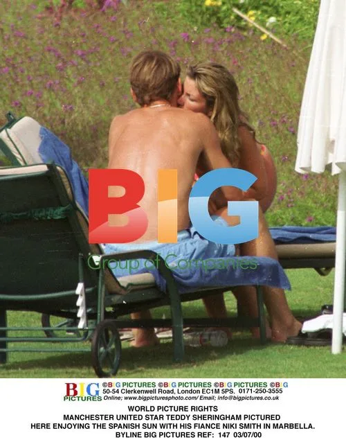 Teddy Sheringham and Niki Smith on Vacation in Marbella