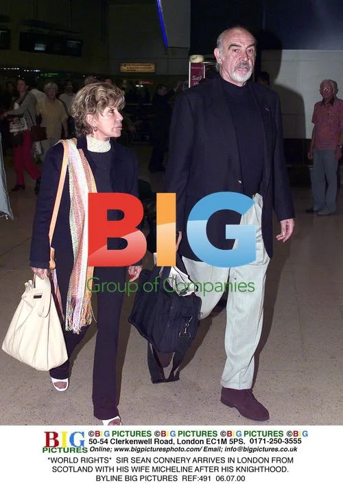 Sir Sean Connery Arrives in London with Wife Micheline