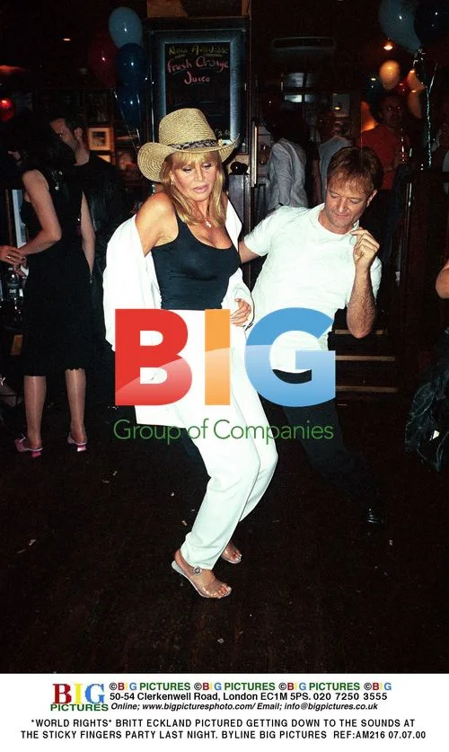 Britt Eckland Dances at Sticky Fingers Party
