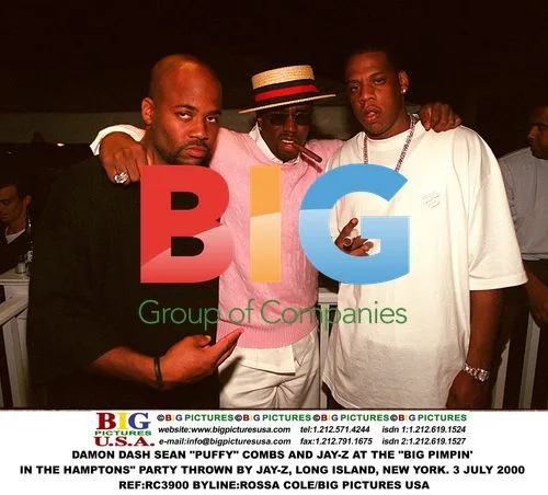 Damon Dash, Puffy, and Jay-Z at "Big Pimpin'" party