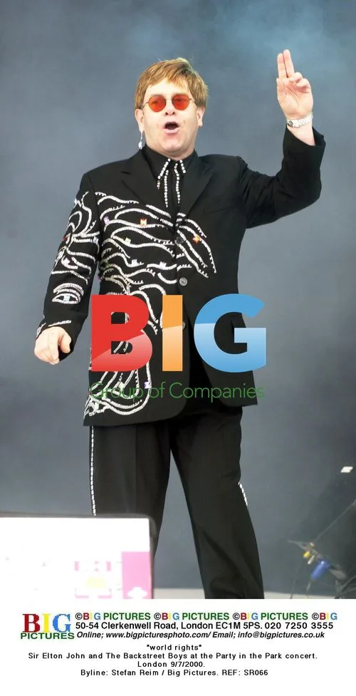Sir Elton John and The Backstreet Boys at Party in the Park