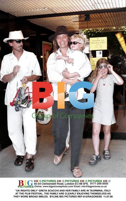 Greta Scacchi and Family at Taormina Film Festival