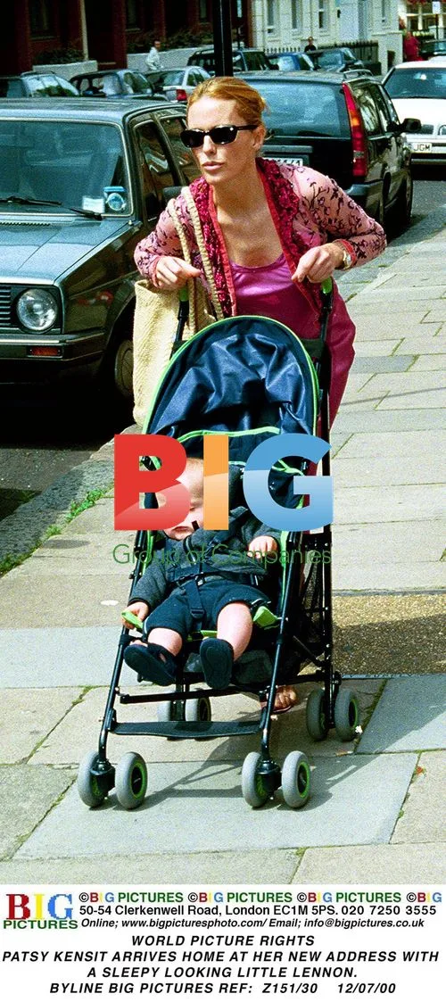 Patsy Kensit Arrives Home with Sleepy Lennon
