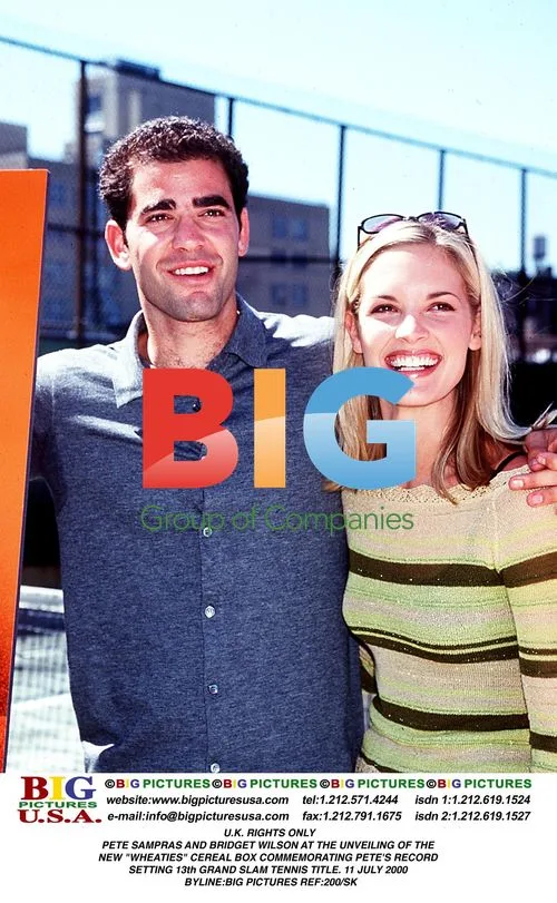 Pete Sampras and Bridget Wilson at Wheaties Launch