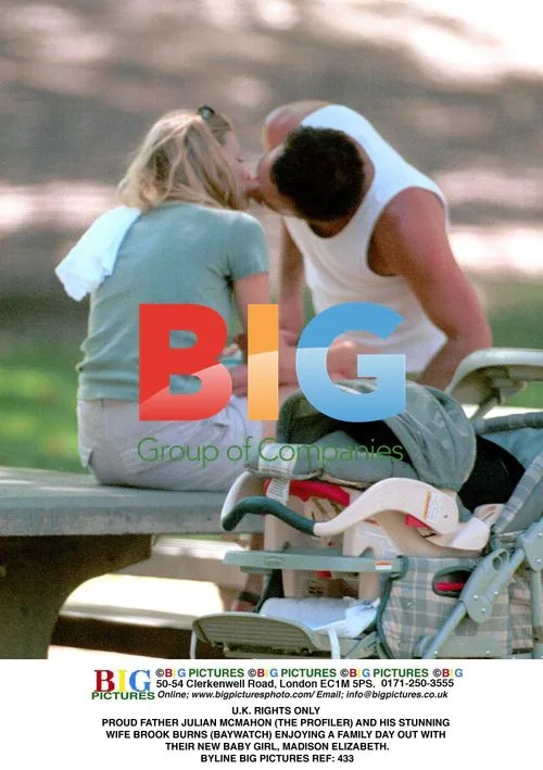 Julian McMahon and Brook Burns with Baby Madison