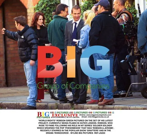 Robson Green on set in Outer London