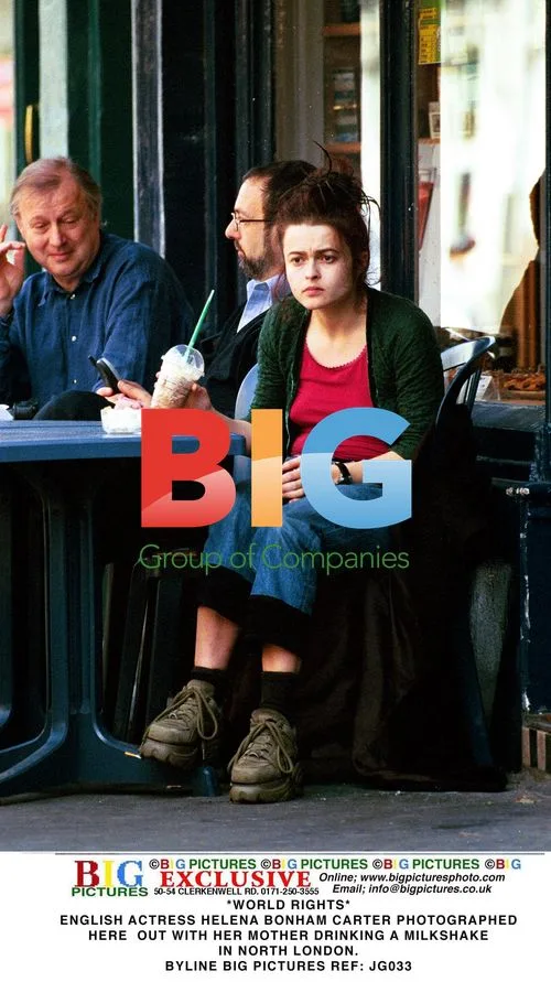 Helena Bonham Carter out with mother in North London