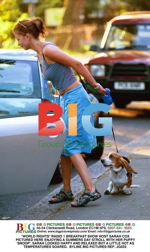 SARAH COX Enjoys Puppy Walk in North London