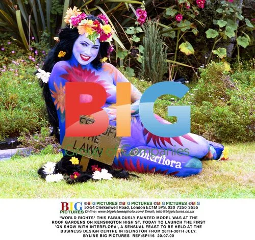 Bodypainting Model Launches Interflora Event