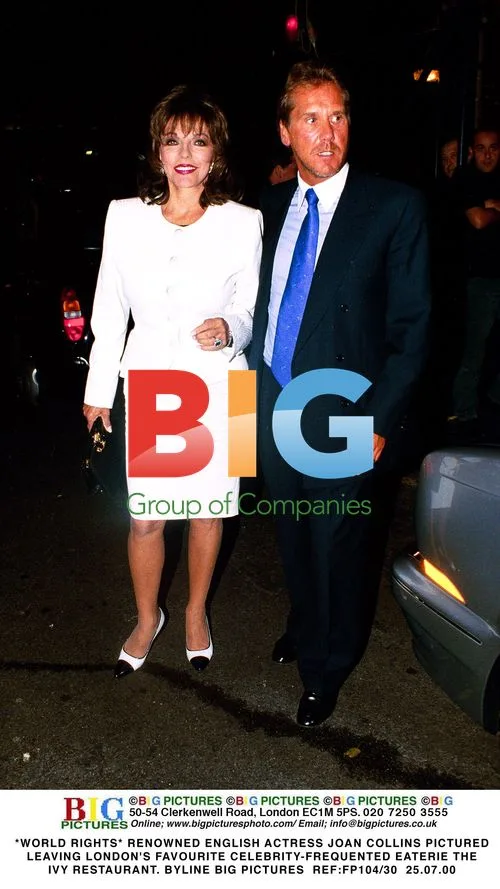 JOAN COLLINS LEAVING THE IVY RESTAURANT