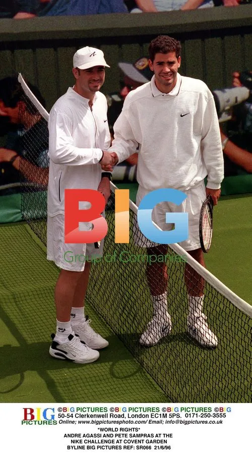 Andre Agassi and Pete Sampras at Nike Challenge