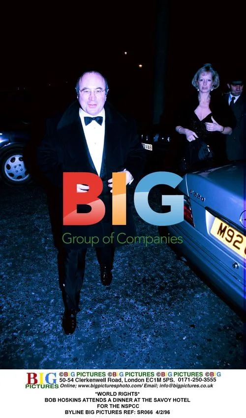 BOB HOSKINS at NSPCC Dinner at Savoy Hotel